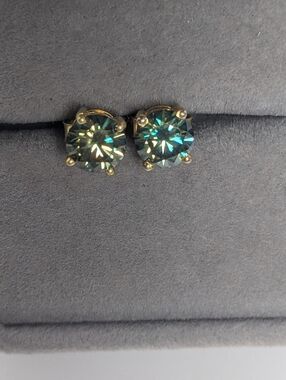 Sterling Silver 925 Natural Mystic Topaz Earrings 2.75ct Gold Plated New